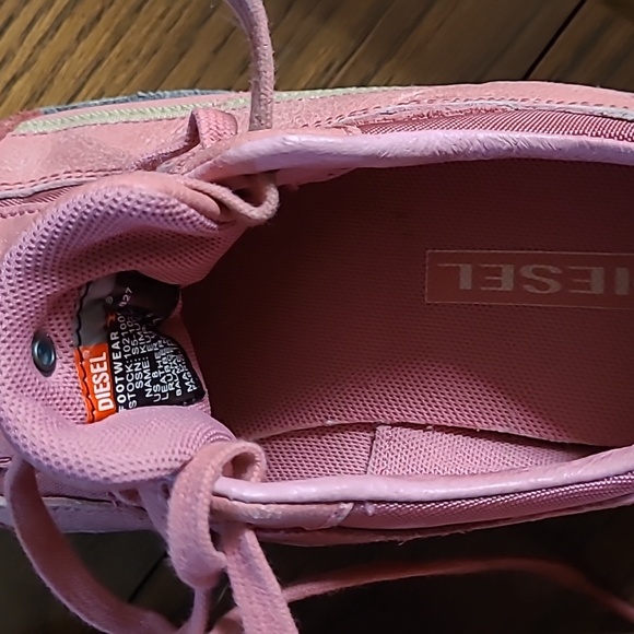 Vintage Y2K Diesel Women's Kimura Lace Up Leather Sneakers Pink Size 8 AWESOME! - Picture 8 of 8